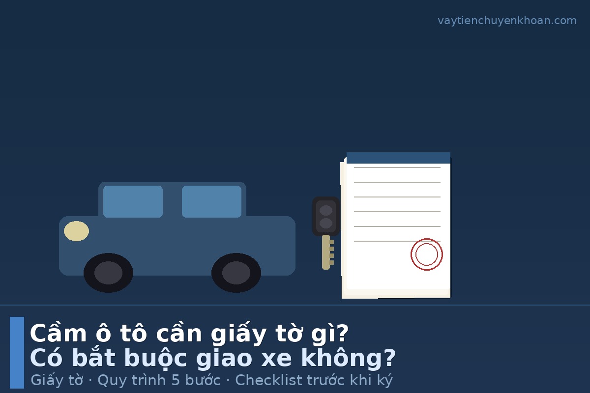 Cầm ô tô cần những giấy tờ gì? Có cần giữ xe không?