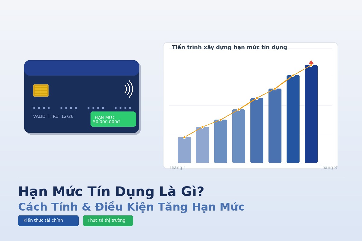 Hạn mức tín dụng là gì? Cách tính và điều kiện tăng hạn mức tín dụng