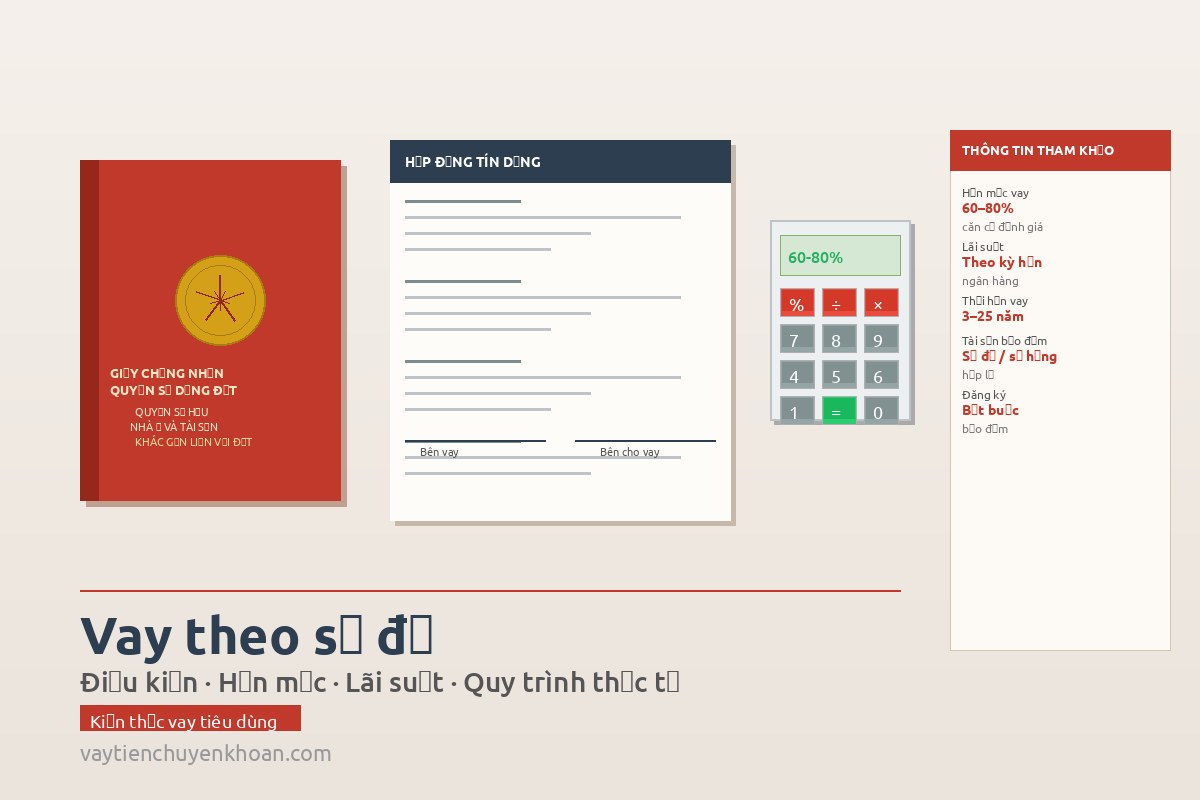 Vay theo sổ đỏ — Điều kiện, hạn mức, lãi suất và quy trình thực tế