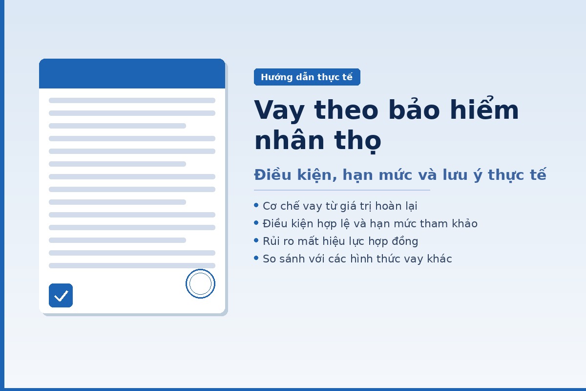 Vay theo bảo hiểm nhân thọ — Điều kiện, hạn mức và lưu ý thực tế